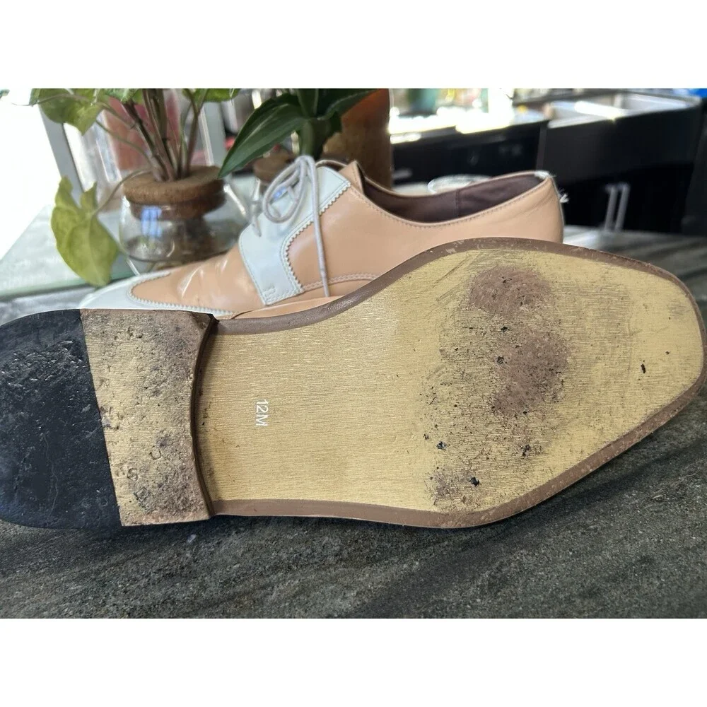 GIORGIO BRUTINI Leather Shoe Sz 12 Vintage, Two Tone